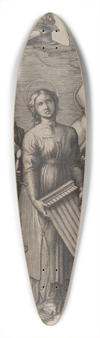Marcantonio Raimondi - Saint Cecilia 39.3 inch art pintail longboard deck