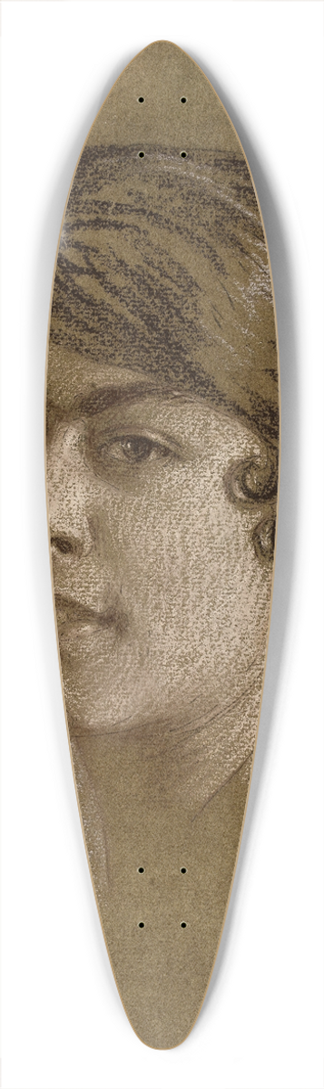 Marcel Baschet - Tte de jeune femme 39.3 inch art pintail longboard deck