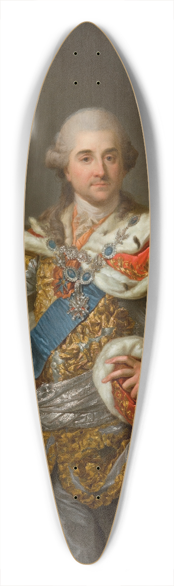 Marcello Bacciarelli - Portrait of Stanislaus Augustus Poniatowski in Coronation Robes 39.3 inch art pintail longboard deck