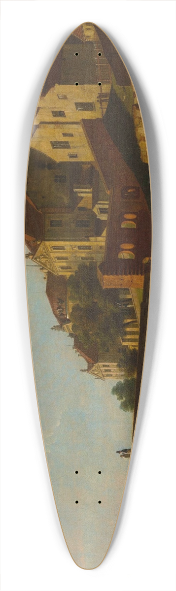 Marcin Zaleski - View of the castle from the north 39.3 inch art pintail longboard deck