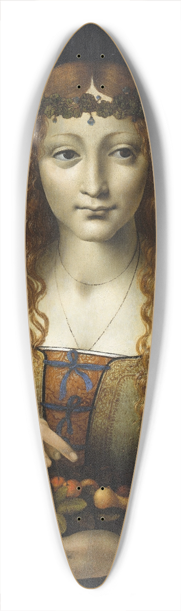 Marco d' Oggiono - Girl with Cherries 39.3 inch art pintail longboard deck