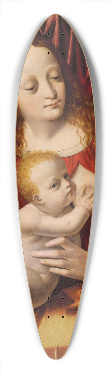 Marco d' Oggiono - Madonna and Child 39.3 inch art pintail longboard deck