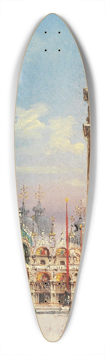 Marco Grubacs - Venedig, Blick auf den Markusdom 39.3 inch art pintail longboard deck