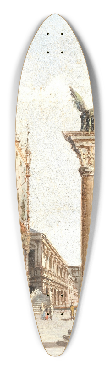 Marco Grubas - Venice, a View of Palazzo Ducale and St Marks Column 39.3 inch art pintail longboard deck