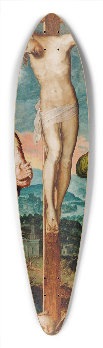 Marco Pino - Christ on the Cross with Saints Mary,John the Evangelist and Catherine of Siena 39.3 inch art pintail longboard deck