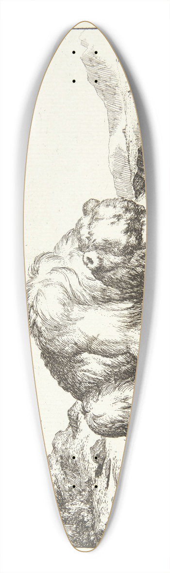 Marcus de Bye - Drikkende bjrn 39.3 inch art pintail longboard deck