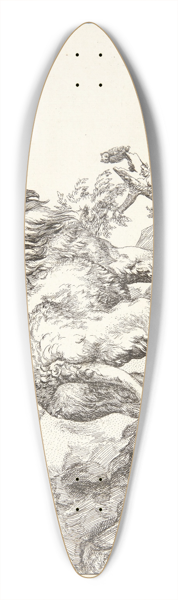 Marcus de Bye - Stende lve, set bagfra 39.3 inch art pintail longboard deck