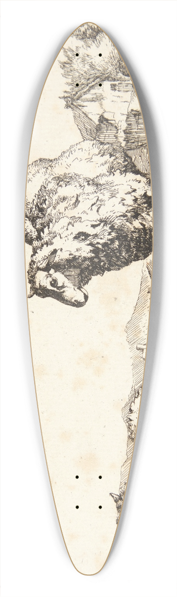 Marcus de Bye - Stende og liggende fr 39.3 inch art pintail longboard deck