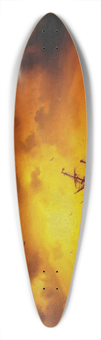 Marcus Larson - Stormy Sea 39.3 inch art pintail longboard deck