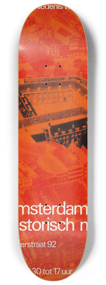 Adth van Ooijen - algemeen affiche voor Amsterdams Historisch Museum 8.25 inch art skate deck