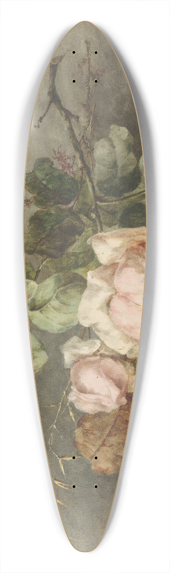 Margaretha Roosenboom - Rozen 39.3 inch art pintail longboard deck