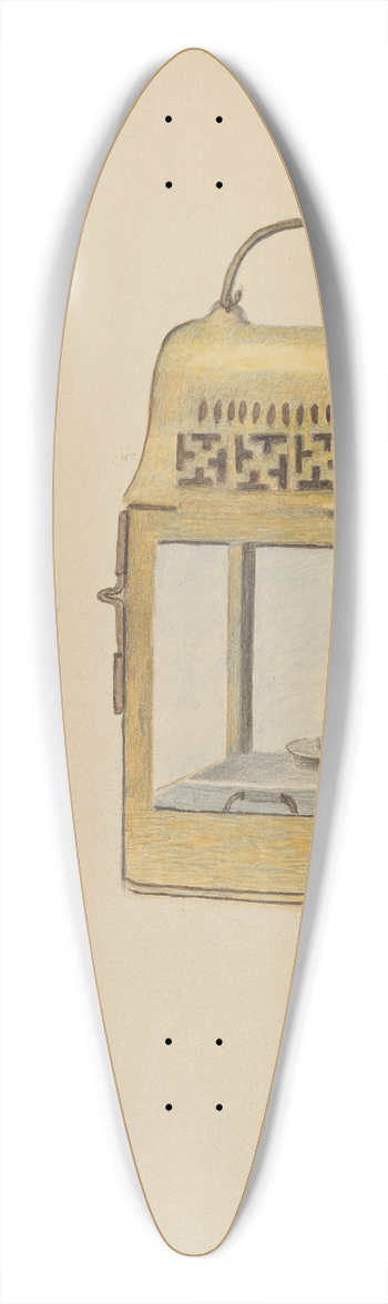 Margaret Stottlemeyer - Brass Lantern 39.3 inch art pintail longboard deck