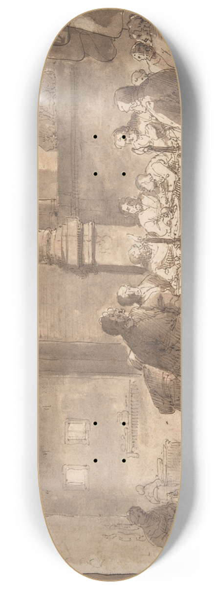 Claes Cornelisz. Moeyaert - The Last Supper 8.25 inch art skate deck