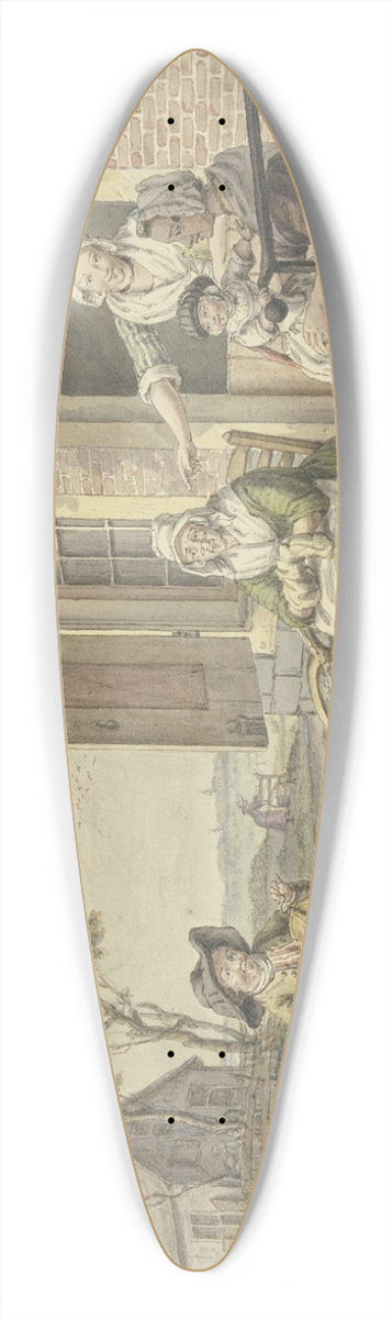 Maria Margaretha la Fargue - Savoyardenknabe vor einem Hause tanzend 39.3 inch art pintail longboard deck