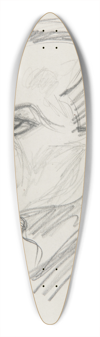 Marian Kopf - Portret kolegi Stolarczyka, studenta ASP w Krakowie. 39.3 inch art pintail longboard deck