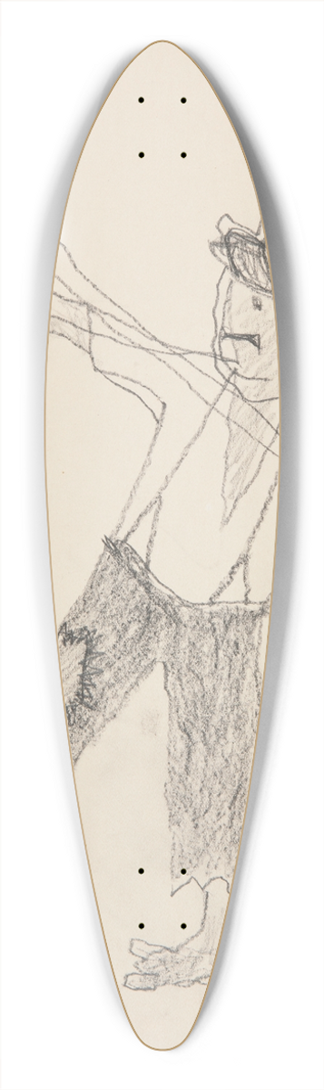 Marian Kopf - Wataka 39.3 inch art pintail longboard deck