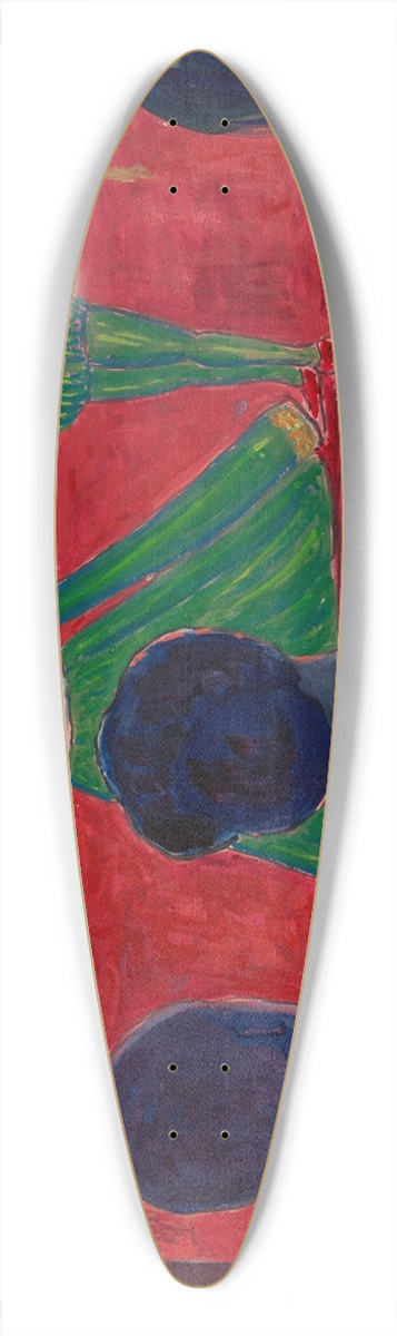 Marianne von Werefkin - Marionette Theater  in the foreground Jawlensky and Marianne von Werefkin 39.3 inch art pintail longboard deck
