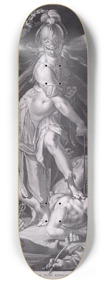 Aegidius Sadeler II - Wisdom Conquering Ignorance 8.25 inch art skate deck
