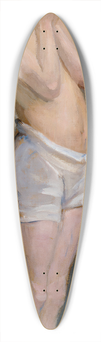 Maria Wiik - Nude Study, Standing Boy 39.3 inch art pintail longboard deck