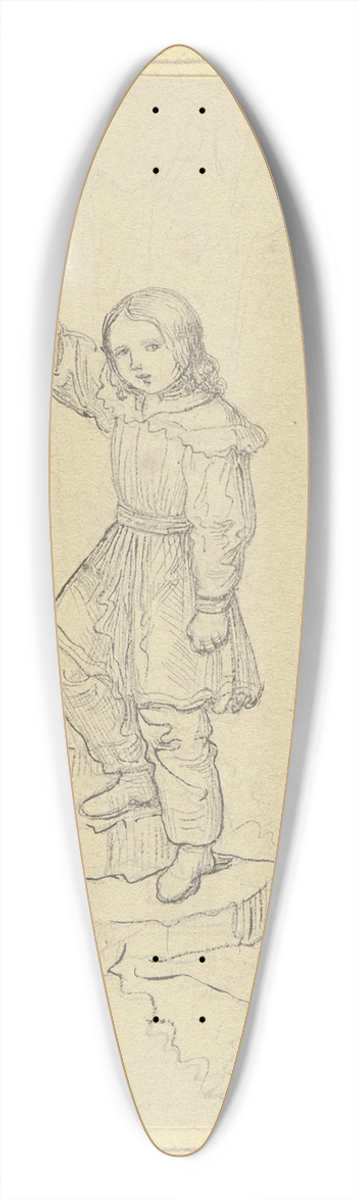 Marie Ellenrieder - Knabe, auf einen Berg steigend 39.3 inch art pintail longboard deck