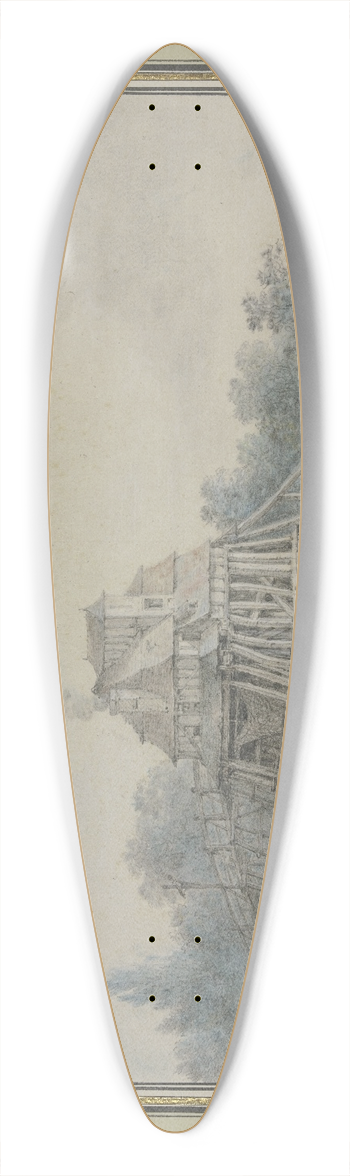 Marie-Gabriel-Florent-Auguste de Choiseul-Gouffier - Mill near Charenton 39.3 inch art pintail longboard deck