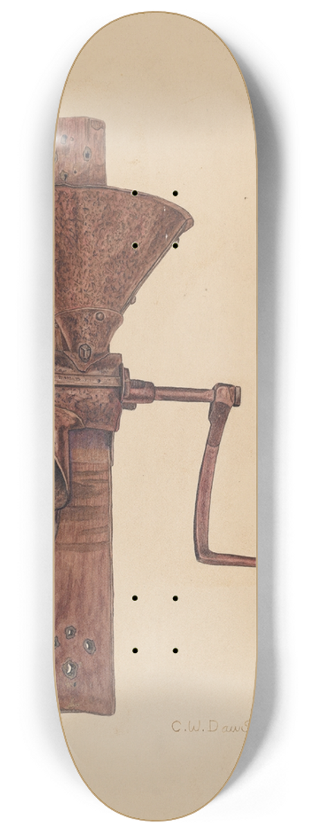 Clarence W. Dawson - Coffee Mill 8.25 inch art skate deck