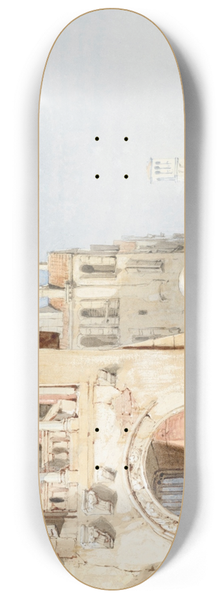 Clarkson Stanfield - A capriccio scene, Venice 8.25 inch art skate deck