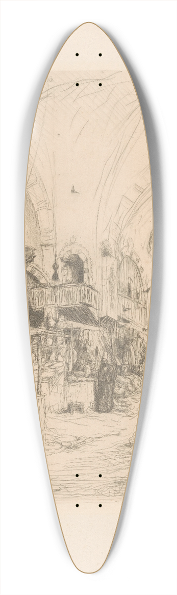 Marius Bauer - Bazaar in Constantinopel 39.3 inch art pintail longboard deck