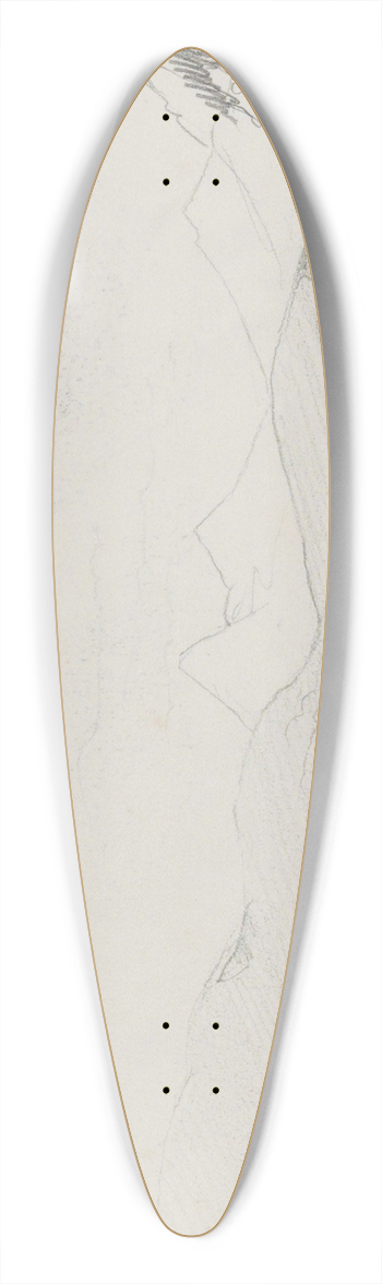 Marius Bauer - Berglandschap met een meer 39.3 inch art pintail longboard deck