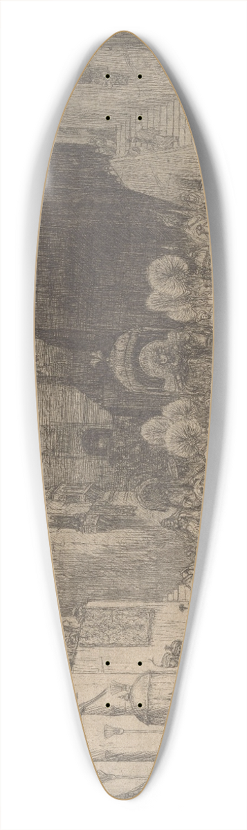 Marius Bauer - Koningin van Seba in Jeruzalem 39.3 inch art pintail longboard deck