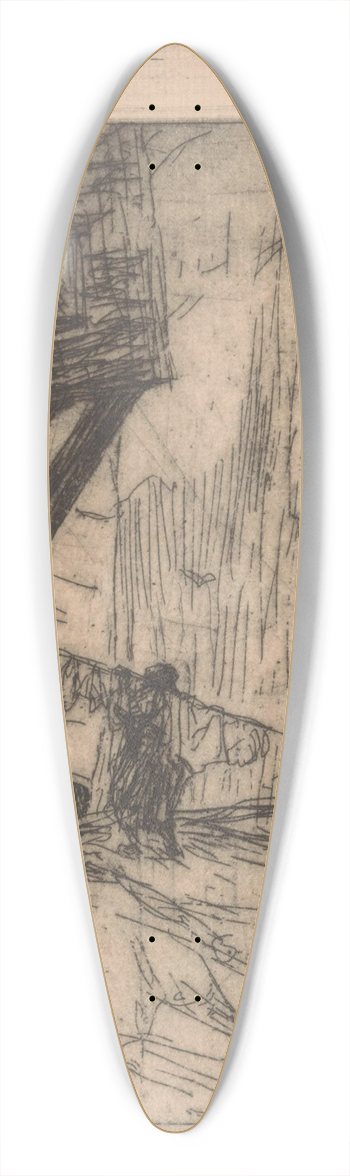 Marius Bauer - Ottomaanse vleesverkoper 39.3 inch art pintail longboard deck