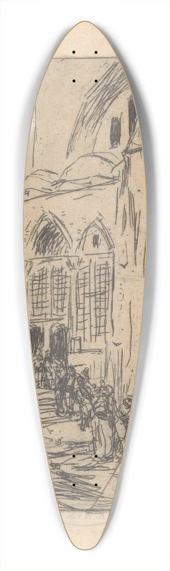 Marius Bauer - Sleymaniye-moskee in Constantinopel 39.3 inch art pintail longboard deck