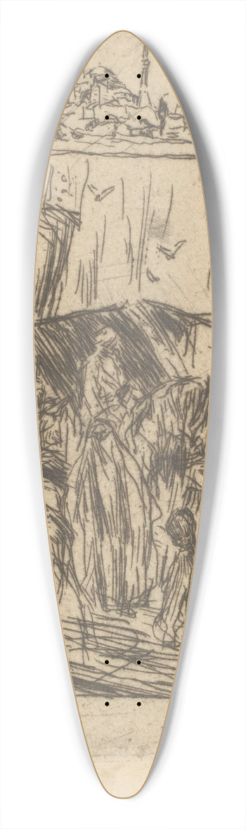 Marius Bauer - Twee voorstellingen uit Adrianopel 39.3 inch art pintail longboard deck