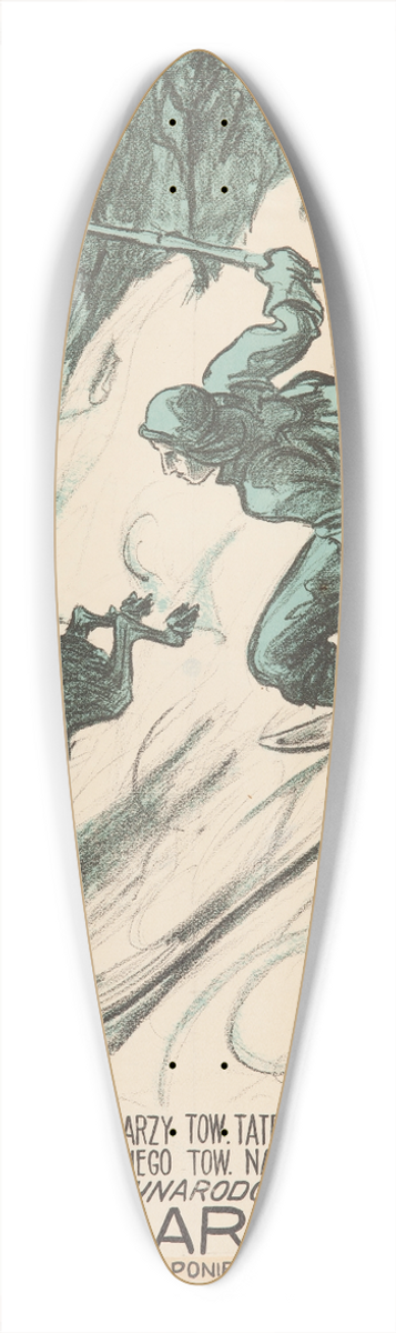 Mariusz Zaruski - I Midzynarodowy Dzie Narciarski i Zawody w Zakopanem 39.3 inch art pintail longboard deck