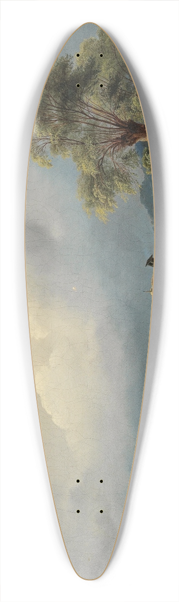Markus Pernhart - St. Ruprecht near Klagenfurt) Lake Wrthersee, A Fishing Hut, 39.3 inch art pintail longboard deck