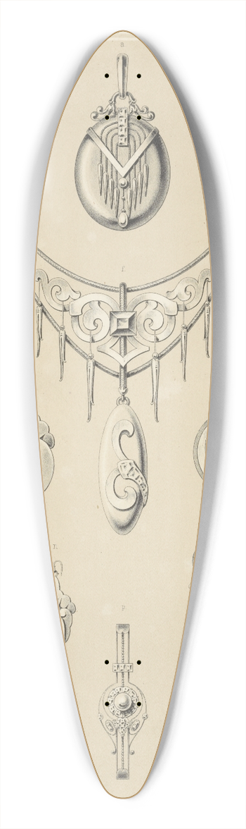 Martin Gerlach - Ii Jahrgang (Liefr. Ii) 6. [Seventeen Designs For Silver Jewelry, Some With Pearls.] 39.3 inch art pintail longboard deck