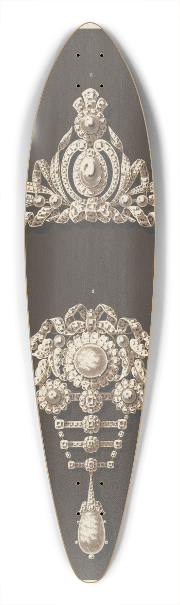Martin Gerlach - Seven Designs For Jewelry, Including Large Pearl And Diamond Brooch. 39.3 inch art pintail longboard deck