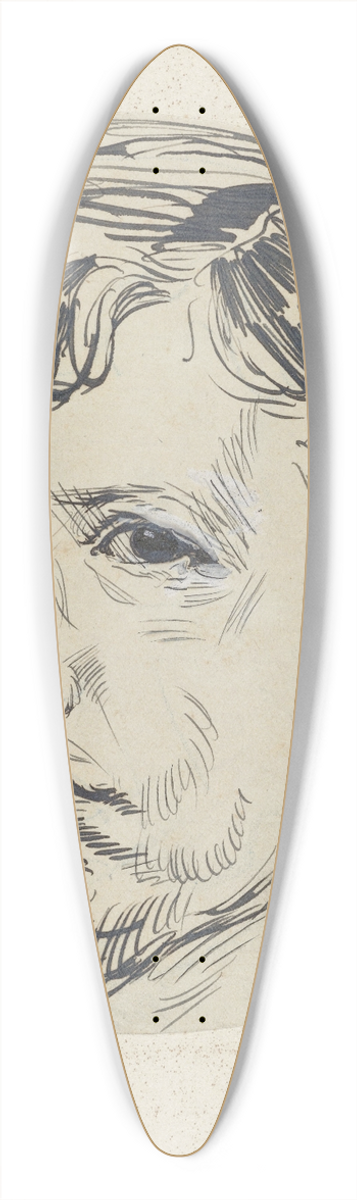 Martin Monnickendam - Zelfportret van Martin Monnickendam 39.3 inch art pintail longboard deck