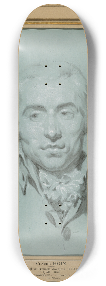 Claude Hoin - Portrait of Franois-Jean Hoin (1748  1808) 8.25 inch art skate deck