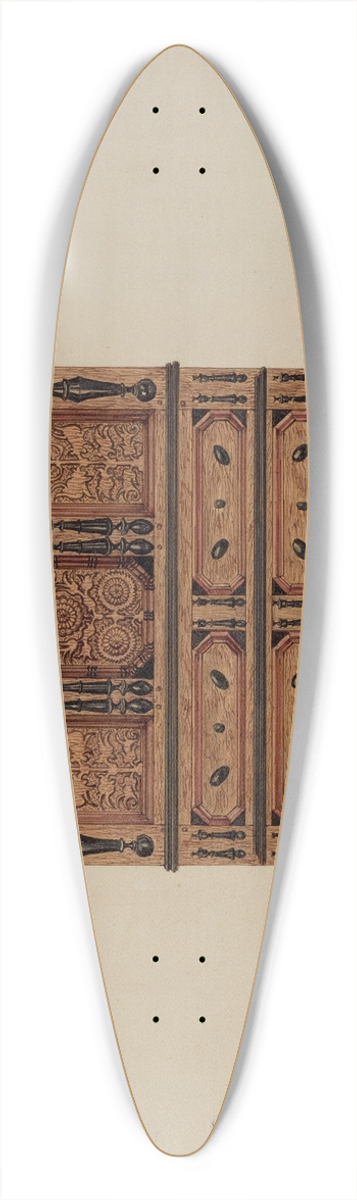 Martin Partyka - Two Drawer Sunflower Chest  front view 39.3 inch art pintail longboard deck
