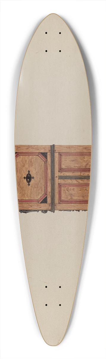 Martin Partyka - Two Drawer Sunflower Chest  side view 39.3 inch art pintail longboard deck