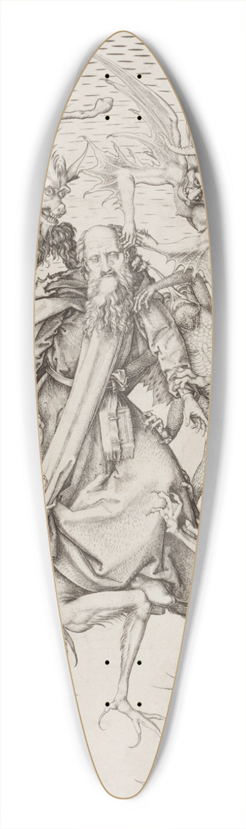 Martin Schongauer - Saint Anthony Tormented by Demons 39.3 inch art pintail longboard deck