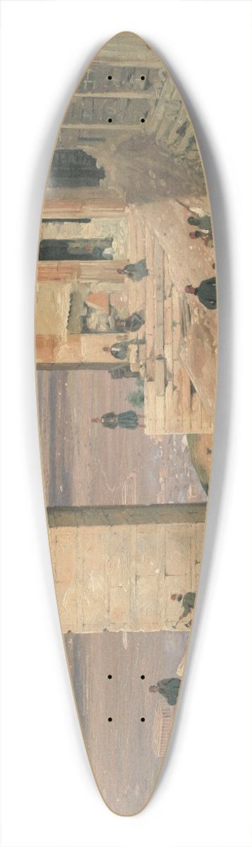 Martinus Rrbye - Greeks Working in the ruins of the Acropolis 39.3 inch art pintail longboard deck