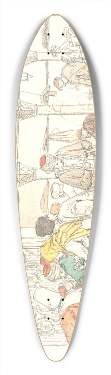 Martinus Rrbye - Ved Toppana Moskeen 39.3 inch art pintail longboard deck