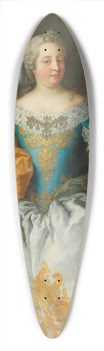 Martin van Meytens - Portrait Of The Empress Maria Theresia, Queen Of Hungary And Bohemia, With The Bohemian And The Archducal Crown 39.3 inch art pintail longboard deck