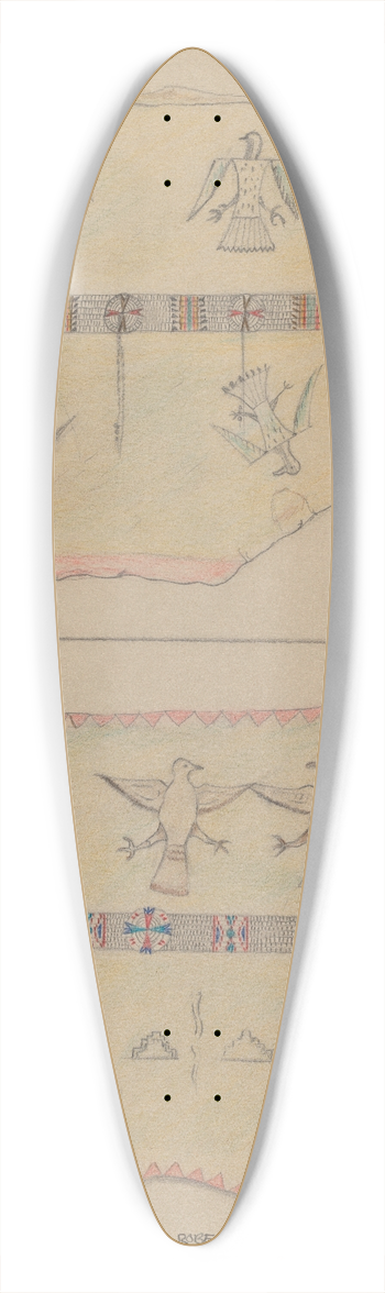 Mary Berner - Hide Robes 39.3 inch art pintail longboard deck
