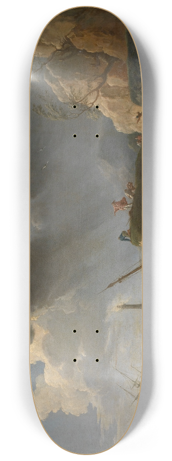 Claude-Joseph Vernet - Seascape 8.25 inch art skate deck