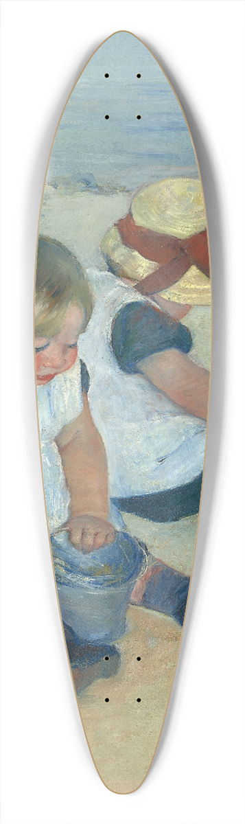 Mary Cassatt - Children Playing on the Beach 39.3 inch art pintail longboard deck