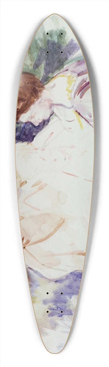 Mary Cassatt - Etude pour Le Bain ; Deux femmes et un enfant dans une barque 39.3 inch art pintail longboard deck