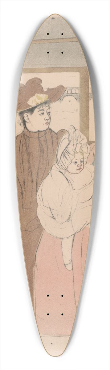 Mary Cassatt - In the omnibus 39.3 inch art pintail longboard deck